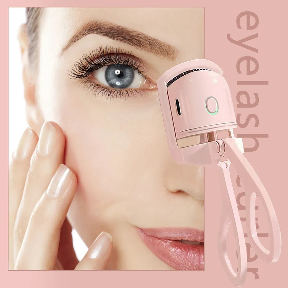 Electric Eyelash Curler USB Charging Model Fast Heating Portable Eye Lash Perm Shaping and Lasting Curling Thermal Eyelash Clip